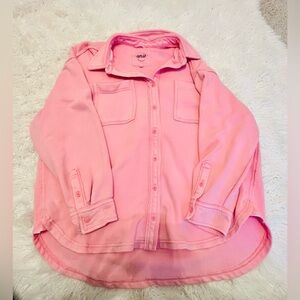 Aerie | Pink Button Down Shirt/Sweatshirt | Size Small